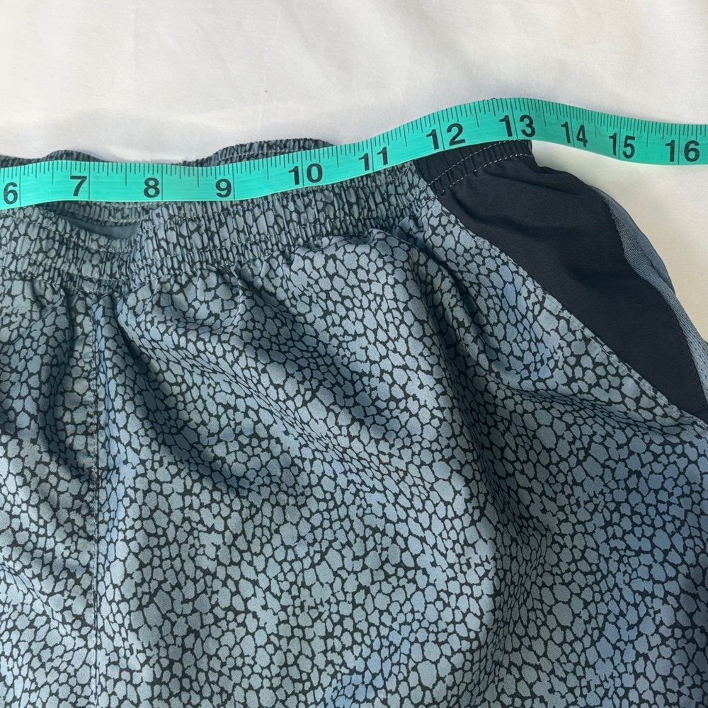 💙 Nike Dri-FIT Athletic Shorts Women’s Small Teal Pattern Drawstring Workout 💙 - Picture 12 of 13